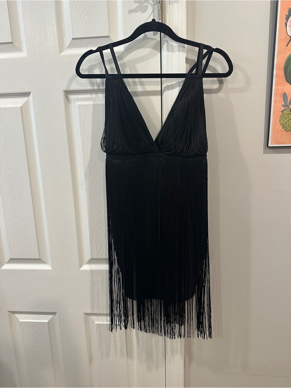 Lulu’s Black Fringe Cocktail Dress